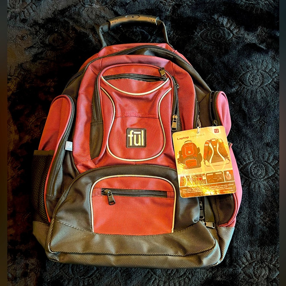 fūl Beale Street backpack that fits most laptops up to 15.4"
